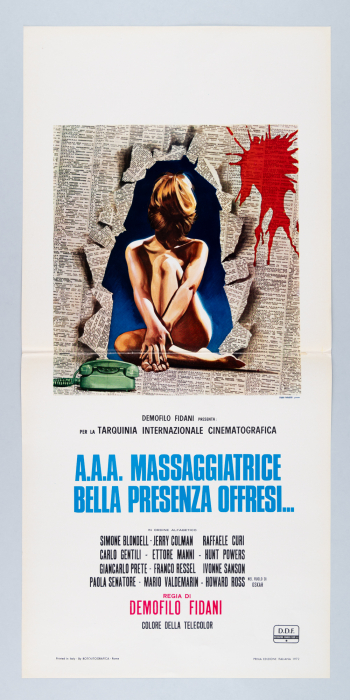 A.A.A. Masseuse, Good-Looking, Offers Her Services / A.A.A. Massaggiatrice bella presenza offresi... - Italian Locandina